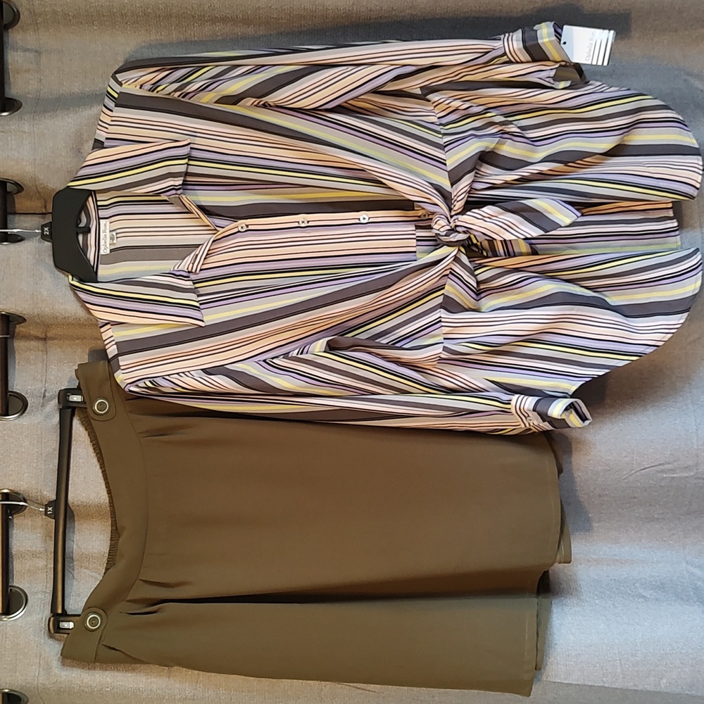 Ophelia Roe Skirt & Blouse Set - 2X top/1X skirt NWT